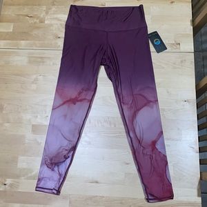 Sol & Mane Cora marbled mauves full length leggings.  Yoga Club.  XL.  NWT.